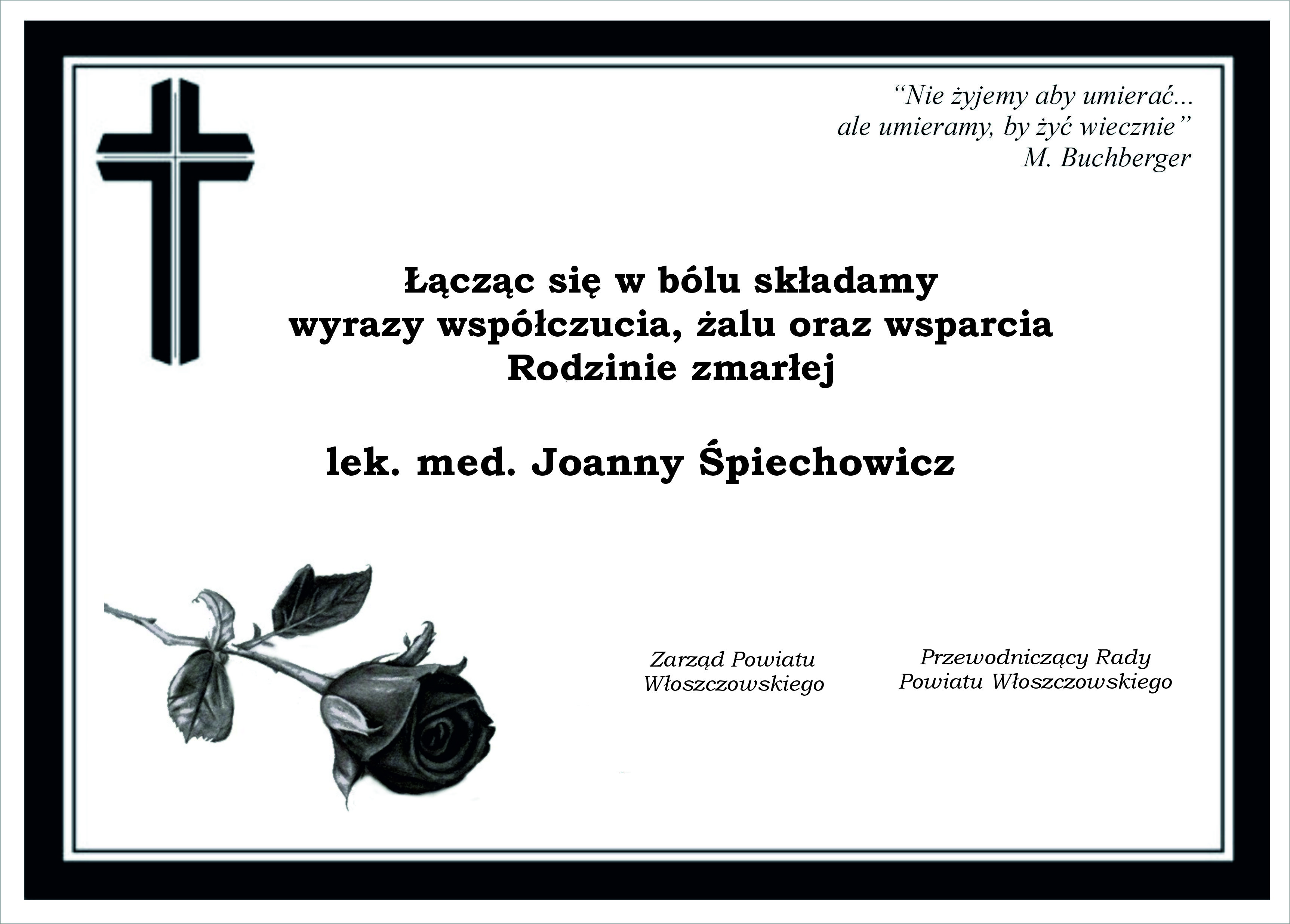 Kondolencje_lek-_Śpiechowicz