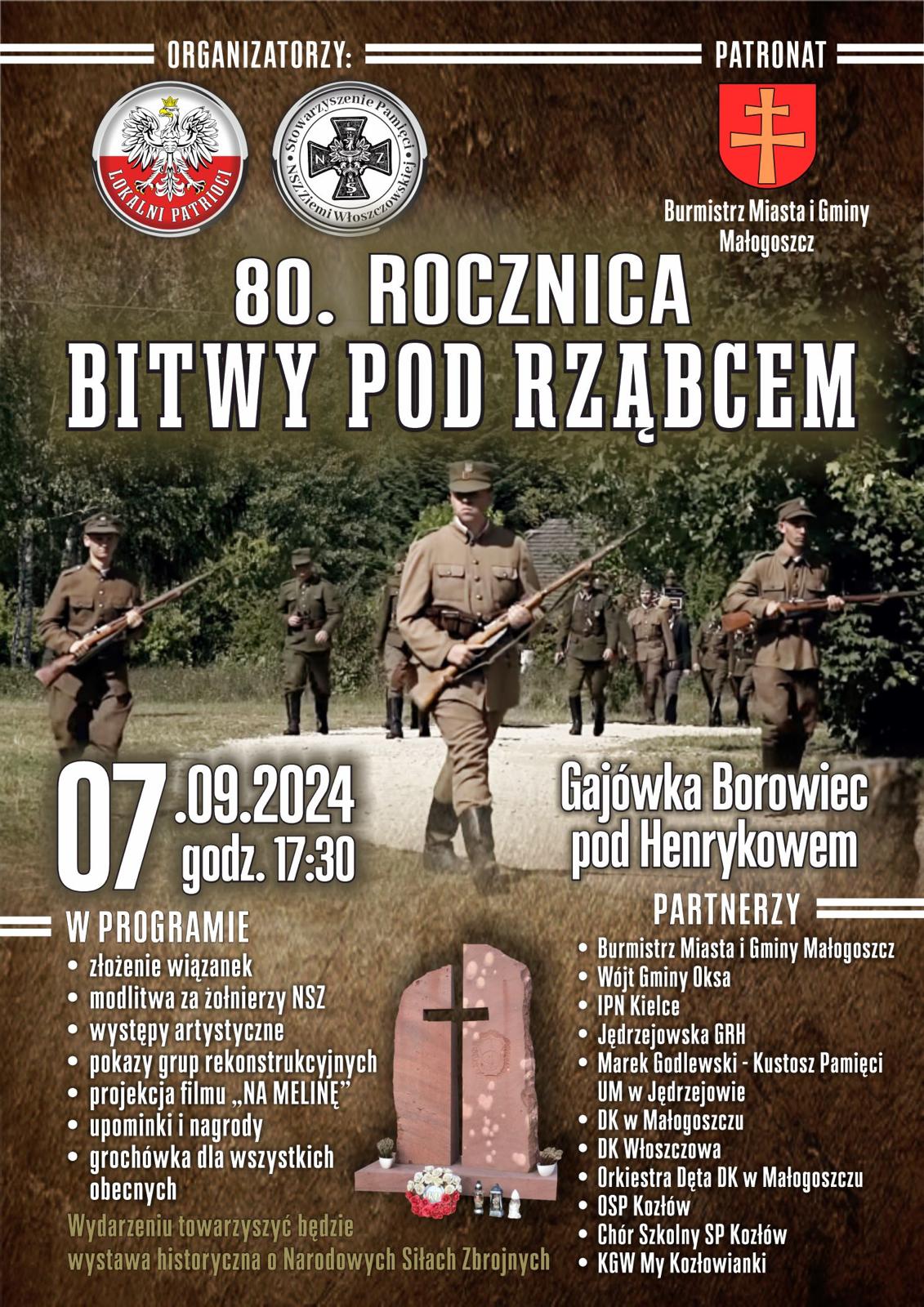 Plakat80-rocznicaBitwyPodRząbcem_1