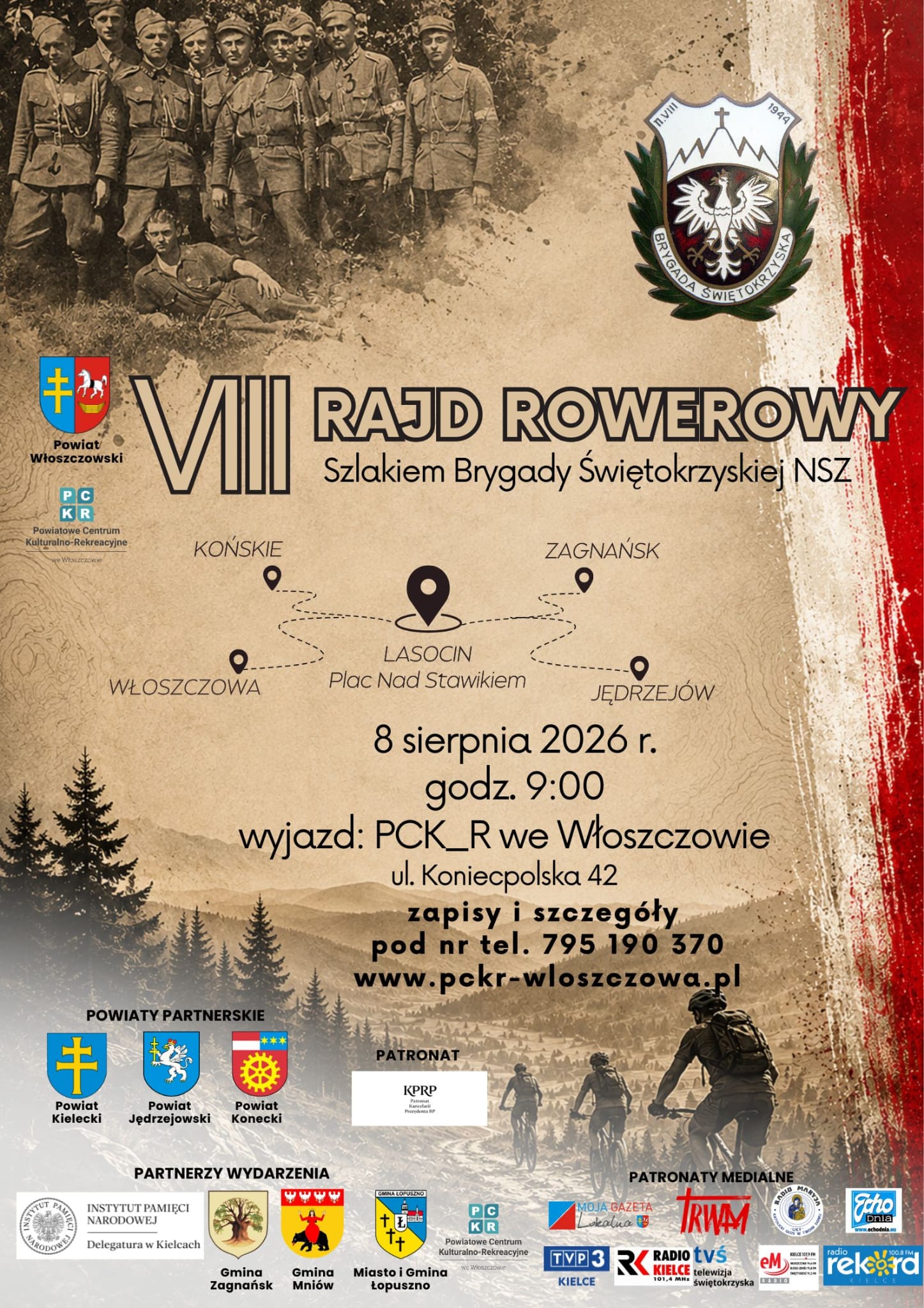 PlakatRajdRowerowyLasocin_2026
