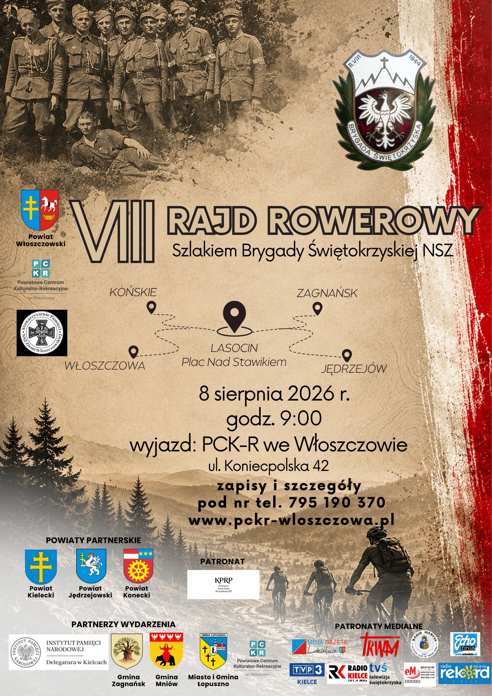PlakatRajdRowerowyNSZ_Lasocin2026