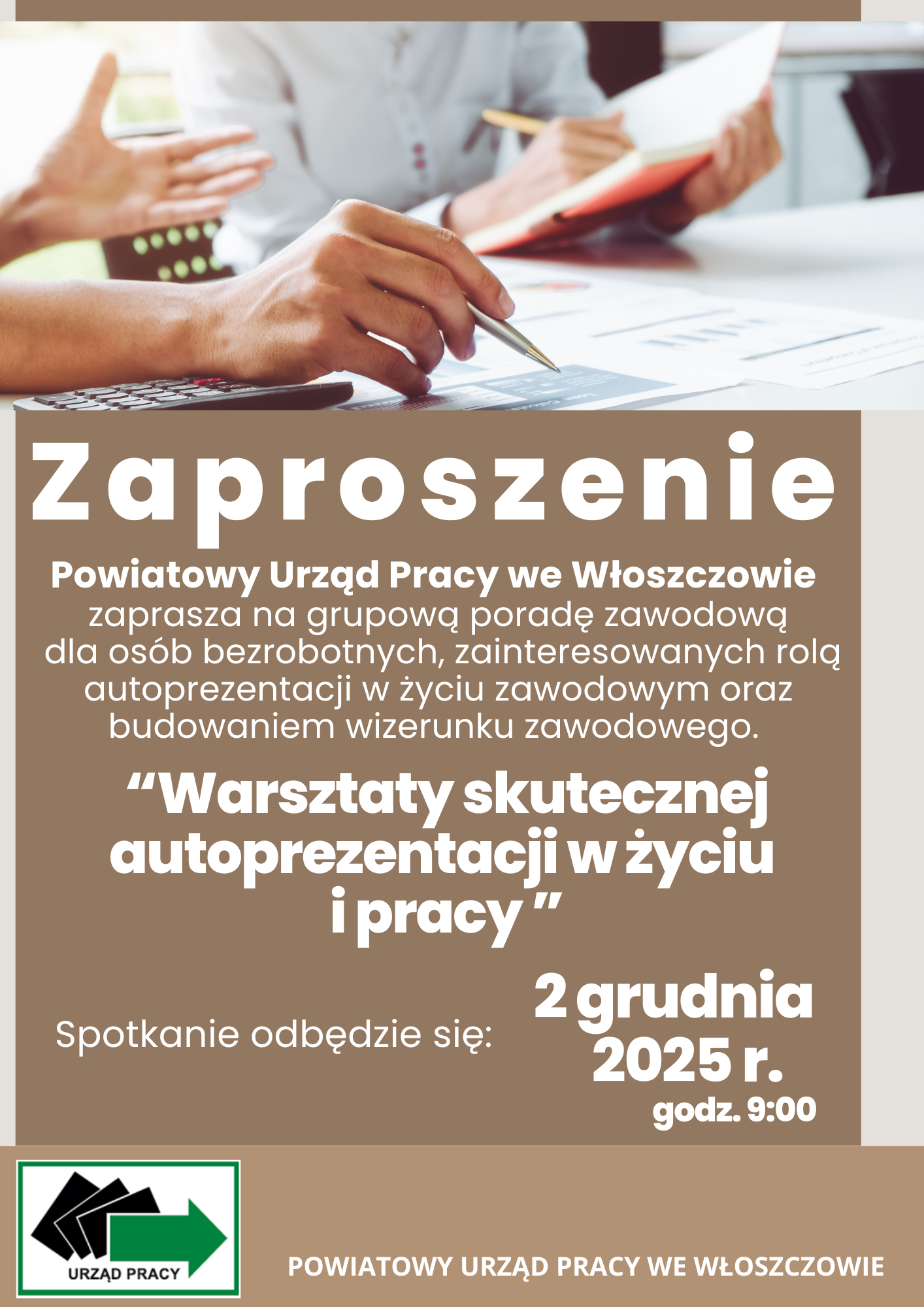 Plakat_PUP_warsztatyAutoprezentacja_grudzień2025