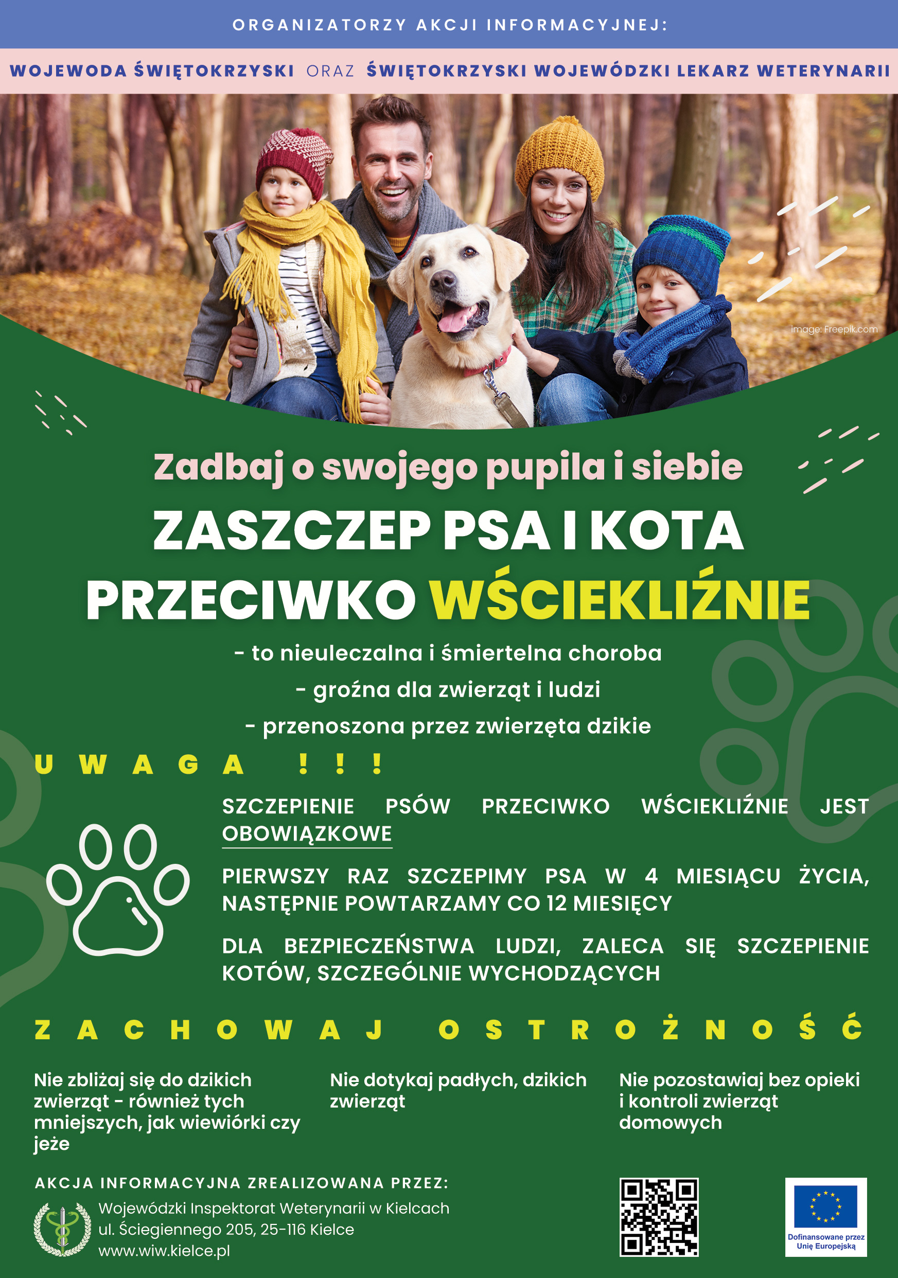 Plakat_szczepieniePrzeciwWściekliźnie_jesień2024