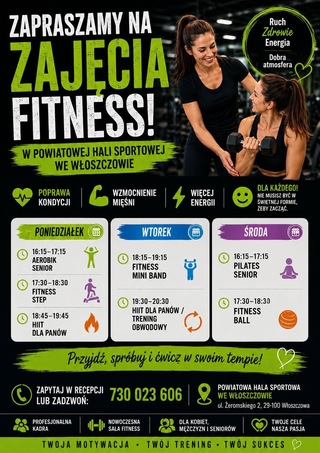 Plakat_zajęciaFitnessNaHali2026