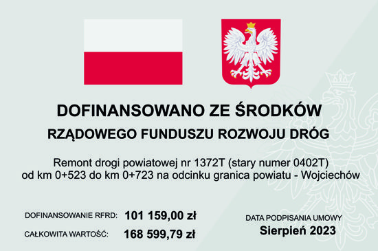 tablica_granicaPowiatu_Wojciechów_2023