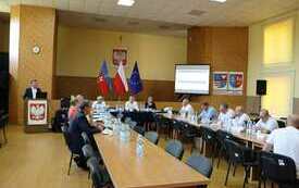 Widok sali podczas sesji Rady Powiatu