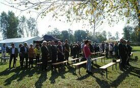 Uczestnicy mszy świętej