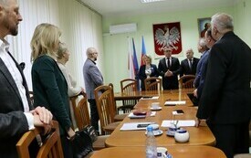 Członkowie Rady Społecznej ZOZ podczas spotkania ze Starostą