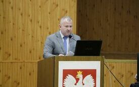 Głos zabiera wicestarosta Łukasz Karpiński