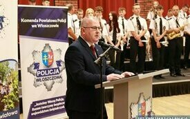 Głos przy m&oacute;wnicy zabiera Wicestarosta Łukasz Karpiński