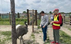 Młodzież z mieszkańcami mini zoo Alpaki TuluTulu