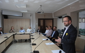 Głos zabiera Członek Zarządu Powiatu Rafał Pacanowski