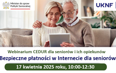 Zdjęcie do Bezpłatne webinarium dla senior&oacute;w i ich opiekun&oacute;w