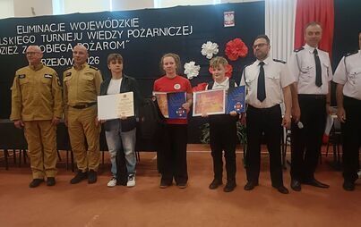 Zdjęcie do Sukces Amelii Celebańskiej w etapie wojew&oacute;dzkim Og&oacute;lnopolskiego Turnieju Wiedzy Pożarniczej &bdquo;Młodzież Zapobiega Pożarom&rdquo; 