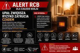 Zdjęcie do ALERT RCB - ZAGROŻENIE ZATRUCIEM TLENKIEM WĘGLA