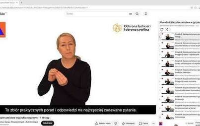 Zdjęcie do &bdquo;Poradnik bezpieczeństwa&rdquo; dostępny w Polskim Języku Migowym (PJM) 