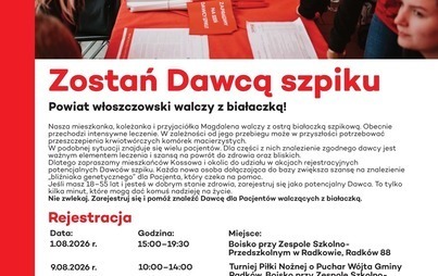 Zdjęcie do Rejestracja potencjalnych dawc&oacute;w szpiku dla Magdaleny i innych pacjent&oacute;w