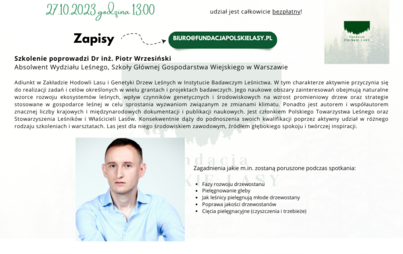 Zdjęcie do Fundacja Polskie Lasy zachęca właścicieli las&oacute;w prywatnych do udziału w bezpłatnym webinarium