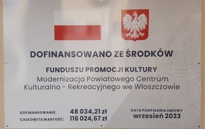 Zdjęcie do &bdquo;Modernizacja Powiatowego Centrum Kulturalno-Rekreacyjnego we Włoszczowie&rdquo;