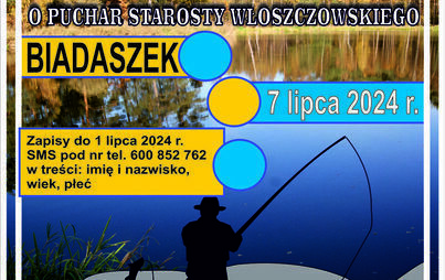 Zdjęcie do Zapraszamy na III Wędkarskie Zawody Spławikowe o Puchar Starosty Włoszczowskiego