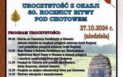 Zdjęcie do Uroczystość z okazji 80. rocznicy bitwy pod Chotowem