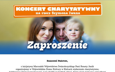 Zdjęcie do Zaproszenie na koncert charytatywny