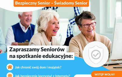 Zdjęcie do Zaproszenie na spotkanie edukacyjne dotyczące zagrożeń dla os&oacute;b starszych