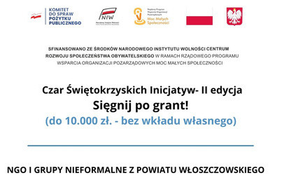 Zdjęcie do Serdecznie zapraszamy wszystkie organizacje pozarządowe oraz grupy nieformalne z terenu powiatu włoszczowskiego na spotkanie informacyjne w ramach projektu &bdquo;Czar Świętokrzyskich Inicjatyw &ndash; II edycja&rdquo;