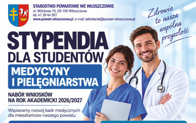 Zdjęcie do Stypendia dla student&oacute;w kształcących się na kierunku lekarskim  i na kierunku pielęgniarstwo