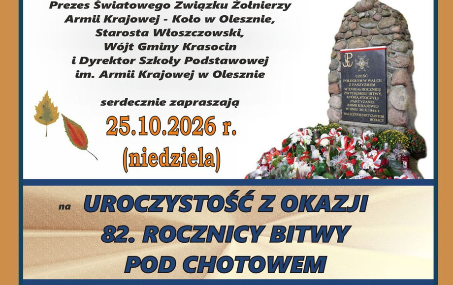 Obchody 82. rocznicy Bitwy pod Chotowem w Olesznie
